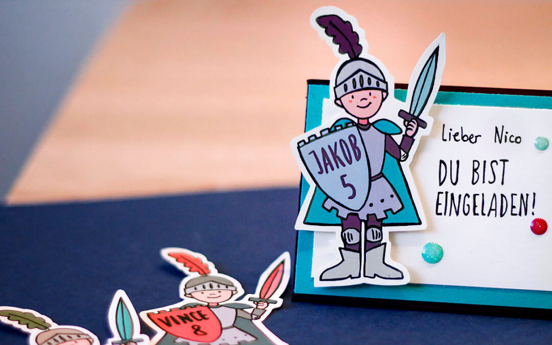Kreative Einladungskarte zum Zeichnen mit Kindern